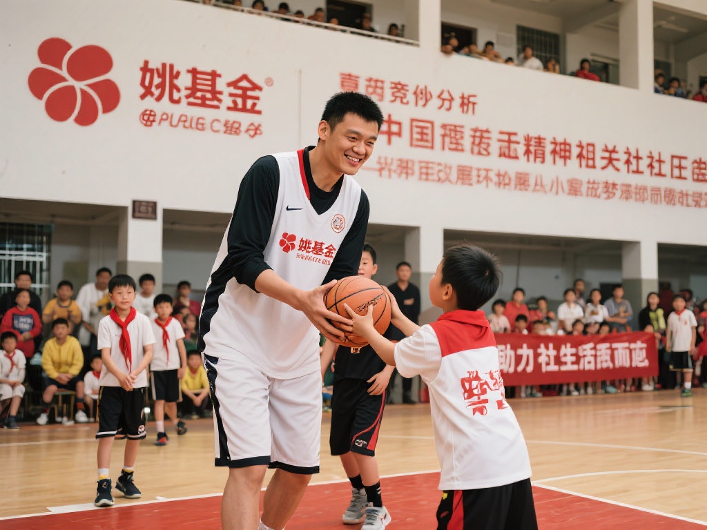 案例分析：姚基金与社会责任
传递篮球精